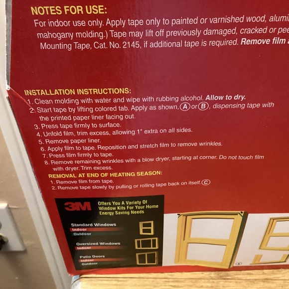 NEW Scotch 3M Indoor Window Insulator Kit PACK of 5 x 2 - Picture 6 of 9